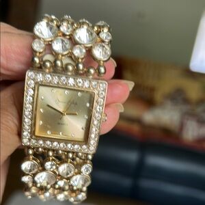Gold Crystal-Embellished Women's Watch Jessica Carlyle